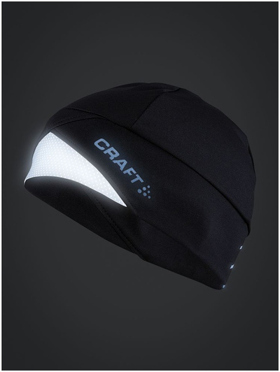 Спортска капа Craft Adv Lumen Fleece, термичка, рефлектирачка, црна