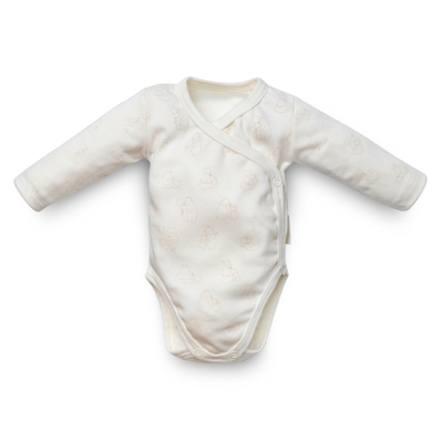 Body bebe Kenguru Gold Full Print, 100% pambuk organik, 56-62, e bardhë