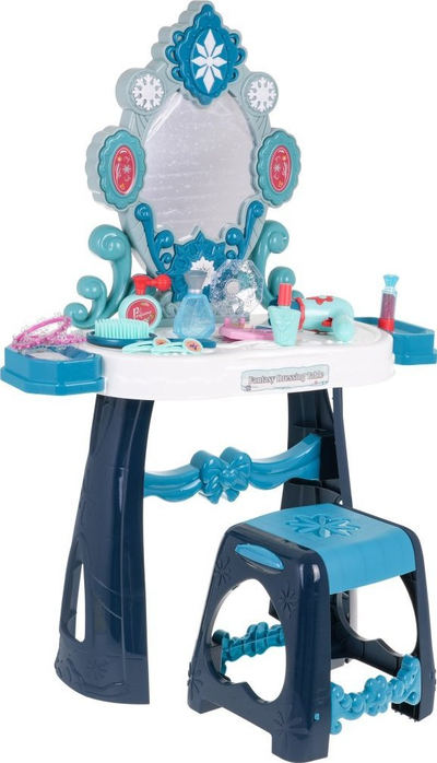 Tavolinë tualeti lodër Fantasy Dressing Table, me aksesorë, me drita dhe tinguj, blu