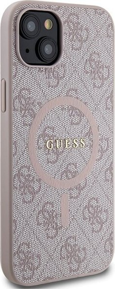 Mbrojtëse telefoni Guess Hardcase GUHMP15MG4GFRP, iPhone 15 Plus 6.7", MagSafe, rozë