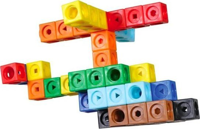 Едукативна играчка Learning Resources MathLink Cubes Mathsmobiles, 115 парчиња, за возраст 5+, во многу бои