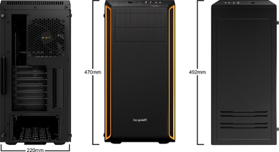 Karcera PC be quiet Pure Base 600 Window BGW20, ATX, xham i temperuar, e zezë