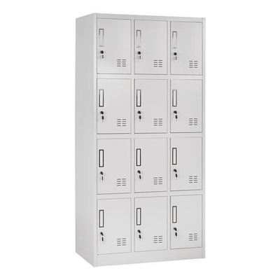 Dollap  Metalik Me 12 Kabinete Dhe Kasafortë 90x45x185cm (HM5637)