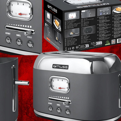 Toaster Muse MS-120 DG, 2 feta, 1000W, gri