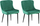 Set karrigesh ngrënieje SOLANO Velvet, 2 copë, kadife, jeshile
