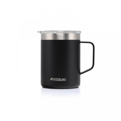 Gotë termike Ter Camp Mug, çelik inox, me kapak, e zezë