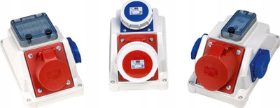 Pllakë shpërndarëse Combo Plus, 32A 5P, 16A 5P 2x230V, IP44