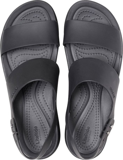 Sandale për gra Crocs Brooklyn Low Wedge W 206453, me platformë, të zeza
