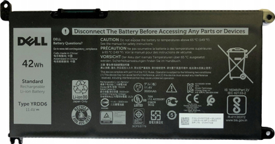 Bateri laptopi Dell 5NDNH C5KG6, 3 Cell, 40Whr, e zezë
