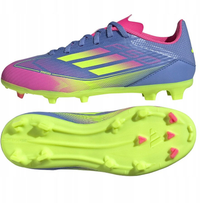 Çizme futbolli adidas F50 League Jr FG MG për kalamaj, për bar natyral edhe fushë artificiale, shumëngjyrëshe