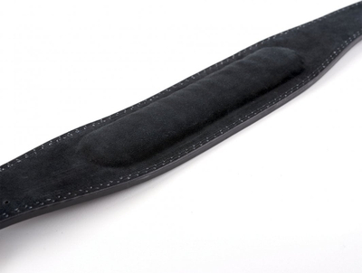 Rrip fitnesi Zipro Power Belt, lëkurë, me jastëk tek mesi, i zi