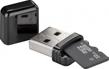 Lexues kartelash Goobay 38656, USB 2.0, MicroSD, i zi