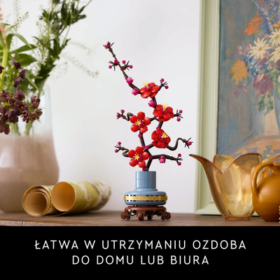 Set LEGO Icons Plum Blossom, model për zbukurim, për të rritur, shumëngjyrësh