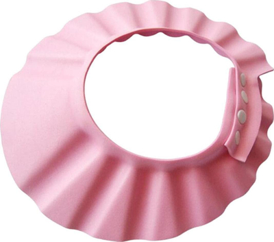Kapelë dushi për bebe Bath Visor Ring, material EVA, e rregullueshme, rozë