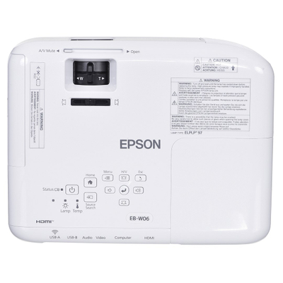 Projektor Epson EB-W06, WXGA 1280x800, 3700 lumens, i bardhë