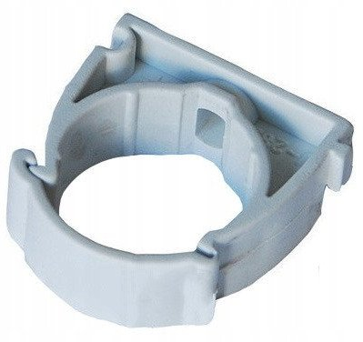 Kapëse tubi AKS Zielonka U 28 111571, PVC, 28mm, e bardhë