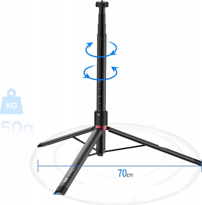 Tripod ndriçimi studio Ulanzi AT-01, montim 3/8" dhe 1/4", i zi