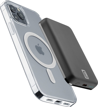 Power bank Cellularline Mag 5000, 5000mAh, wireless magnetik, i zi