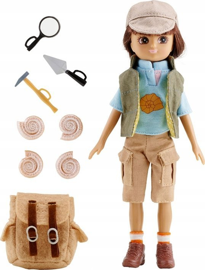 Kukull Lottie Fossil Hunter, për kalamaj, eksploruese, shumëngjyrëshe