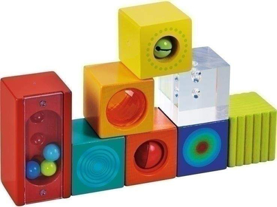 Blloqe lodër Haba Discovery Blocks Colors 302573, set me 8 copa, për foshnje 12m+, me shumë ngjyra