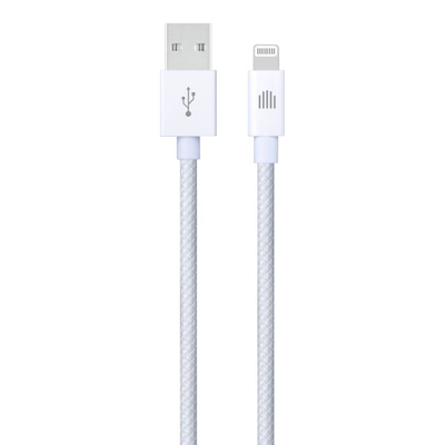 Dviced Cable USB-A To Lightning Nylon Textile 1,25M, White
