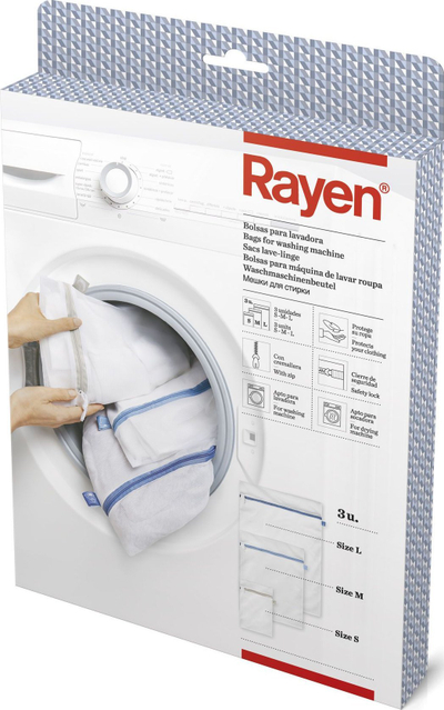 Set qese larje Rayen, 3 copë, e bardhë