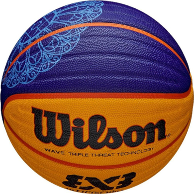 Top basketbolli Wilson FIBA 3X3 Paris 2024, madhësia 6, zyrtar, vjollcë portokalli