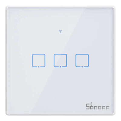 Çelës i mençur Sonoff T2 EU TX, WiFi RF 433, 3 kanale, i bardhë