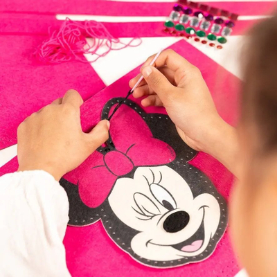 Set krijues çantë shpatulle Totum Minnie Mouse, 35x23cm, për kalamaj 5+, rozë