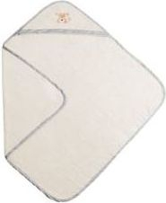 Pelerinë banje për bebe BabyMatex Bamboo, 100 × 100 cm, 60 % bambus/40 % pambuk, e bardhë / krem