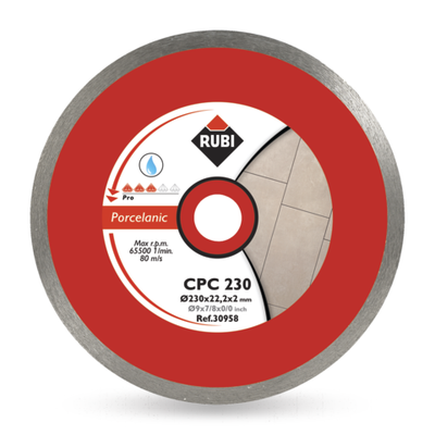 Disk diamant RUBI CPC 250mm, për gres porcelani dhe gur, 25.4mm