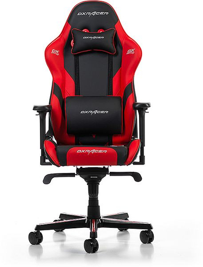 Karrige gaming DXRACER Gladiator G001, e rehatshme, me jastëk, e zezë me të kuqe