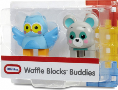 Figurina lodër Little Tikes Waffle Blocks Buddies, set me 2 copa, buf dhe ari, shumëngjyrëshe