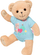 Lodër ari pelushi Baby Born Bear, me fletore shoqnije, me romper blu
