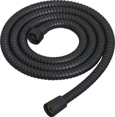 Zorrë dushi Tiger Ultrahose, 150 cm, çelik inox, e zezë