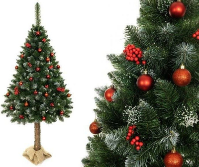 Pemë Krishtlindjesh Diamond Pine 3D, 180cm, me trung druri, jeshile