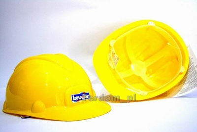 Helmeta lodër Bruder Construction Worker 10200, plastike, për fëmijë, e verdhë