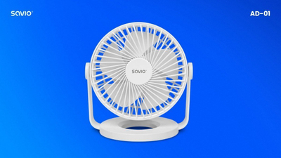 Вентилатор без лопати Savio AD-01, 36 dB, бел