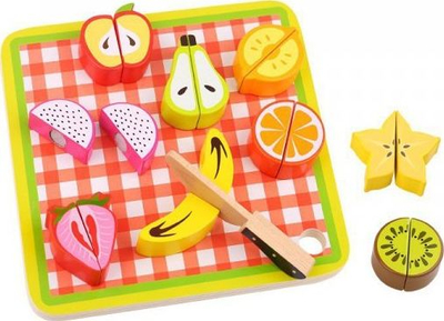 Set lodrash druri Tooky Toy me fruta për t’u prerë, 9 pjesë, shumëngjyrësh