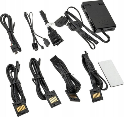 Kontroller ventilatorësh Lian Li UNI HUB SL INF Connect 3, për UNI FAN SL Infinity, ARGB, i zi