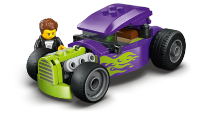 Lodër ndërtuese LEGO City Hot Rod 60485, makinë garash, shumëngjyrëshe