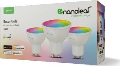 Llambë e zgjuar Nanoleaf Essentials GU10, Matter, set me 3 copë, e bardhë