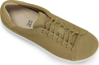 Atlete Birkenstock Bend Low Cord, lëkurë dhe kordelaje, shollë ortopedike, bezhë