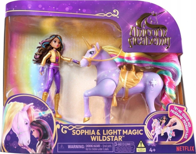 Set lodrash Spin Master Small Doll Sophia and Light Magic Wildstar, me unicorn me drita, për fëmijë