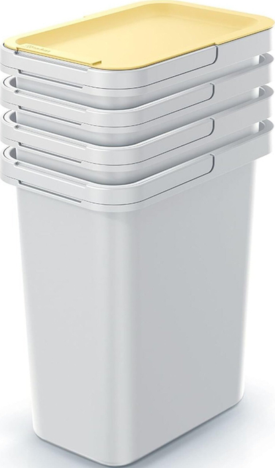 Set koshash plehrash Homebird SYSTEMA, 4x12L, plastikë, gri e hirtë