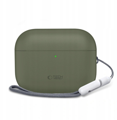 Kapak silikoni Targus Tech-Protect për Apple AirPods Pro 3, kapaku i karikimit, jeshile ulliri