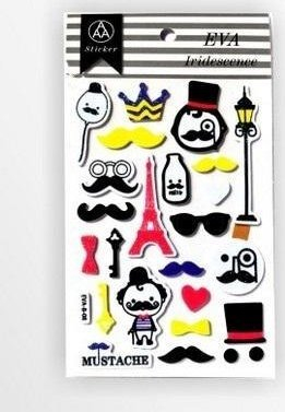 Sticker dekorativ Galeria Hobby, shkumë 3D, me pak shkëlqim, shumëngjyrësh