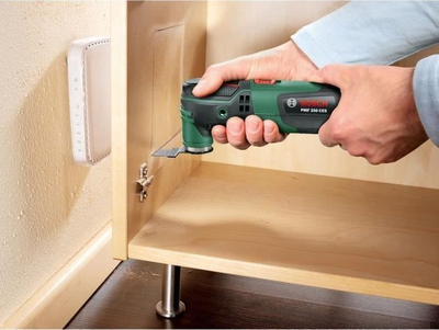 Мултифункционален осцилирачки уред Bosch PMF 250 CES, 250W, прилагодлива брзина, зелен