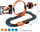Pistë garash Jinjun Toys JJ Slot LED Racing Track, 393cm, shkalla 1:43, portokalli