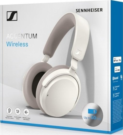 Kufje mbi vesh Sennheiser Accentum, wireless, me mikrofon, ngjyrë e bardhë
